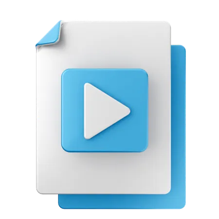 Video File  3D Icon