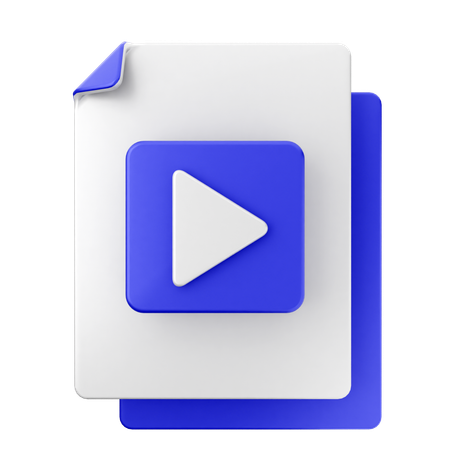 Video File  3D Icon