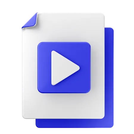 Video File  3D Icon