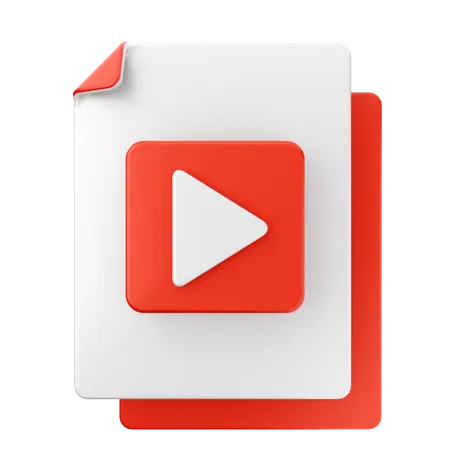 Video File  3D Icon