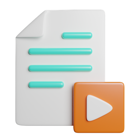 Video File  3D Icon