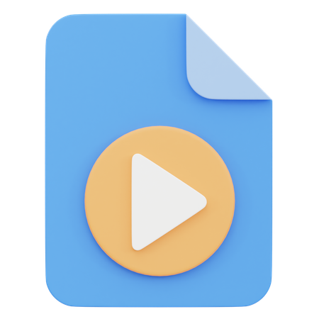 Video File  3D Icon