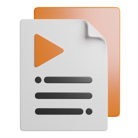 Video File  3D Icon
