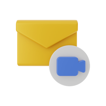 Video File Email  3D Icon