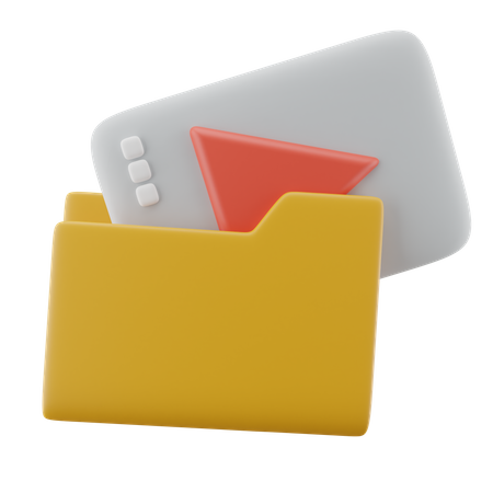 Video File Folder  3D Icon