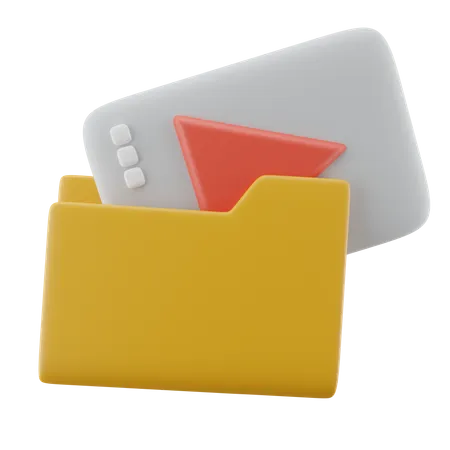 Video File Folder  3D Icon