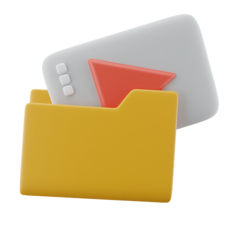 Video File Folder 3D Icon