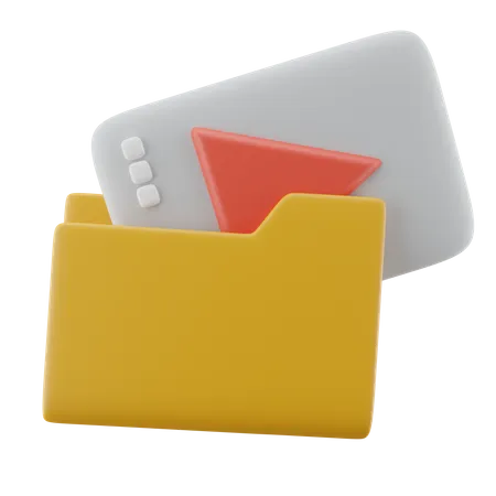 Video File Folder 3D Icon