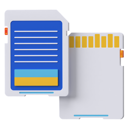 Video File Folder With Sd Card  3D Icon