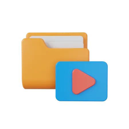 Video Folder  3D Icon