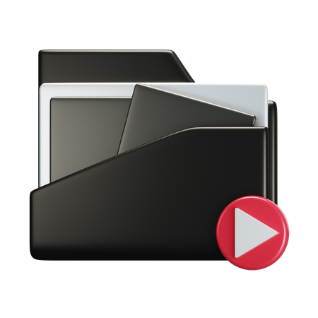 Video folder  3D Icon