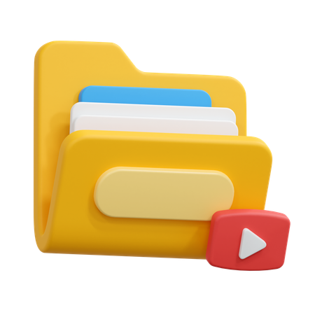 Video folder  3D Icon