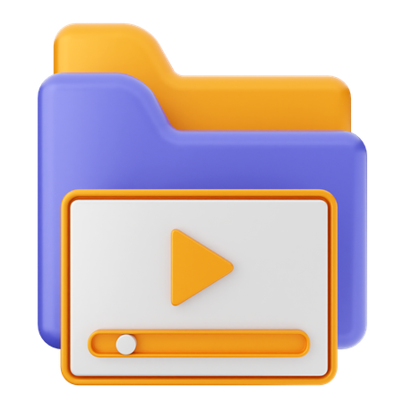 Video Folder  3D Icon