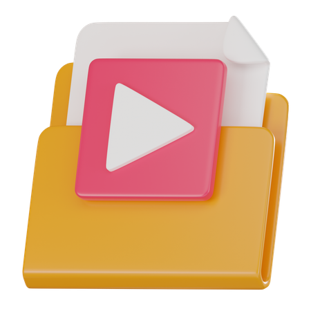 Video Folder  3D Icon