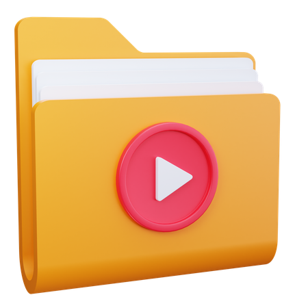 Video Folder  3D Icon