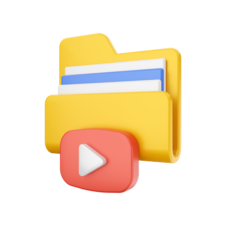 Video Folder 3D Illustration