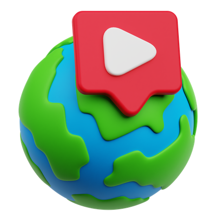 Vidéo mondiale  3D Icon