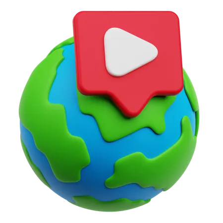 Vidéo mondiale  3D Icon