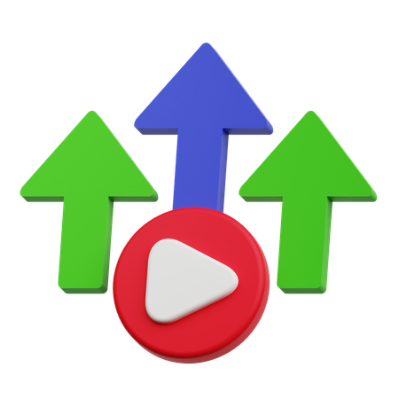 Video Growth  3D Icon