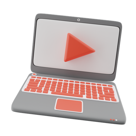 Video In Laptop  3D Icon