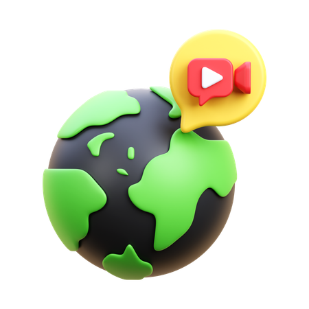 Vidéo internationale  3D Icon