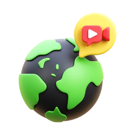 Vidéo internationale  3D Icon