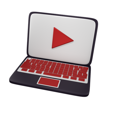 Video Laptop  3D Icon