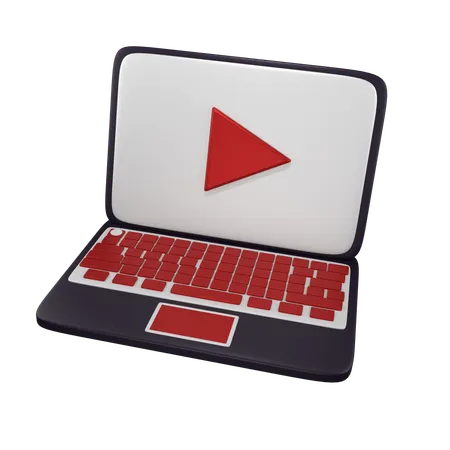 Video Laptop  3D Icon