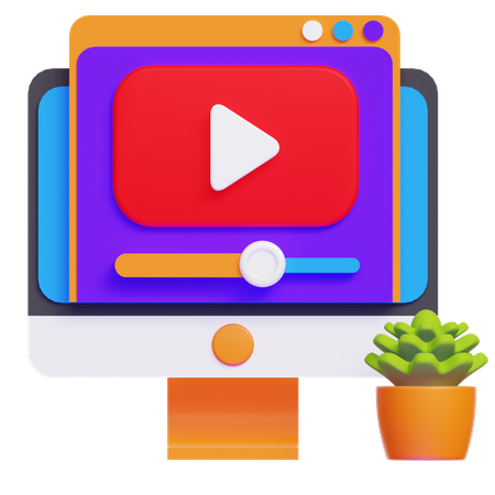 Video Learning  3D Icon