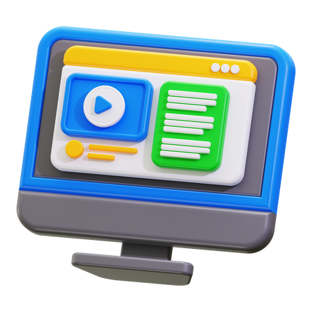 Video Learning  3D Icon