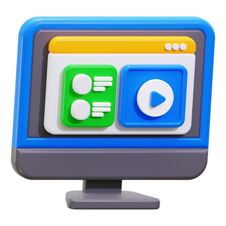 Video Learning  3D Icon