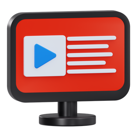 ビデオ学習  3D Icon
