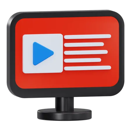 ビデオ学習  3D Icon