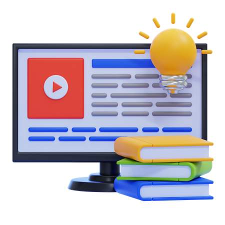 Video Lecture  3D Icon