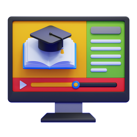 Video Lecture  3D Icon