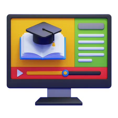 Video Lecture  3D Icon