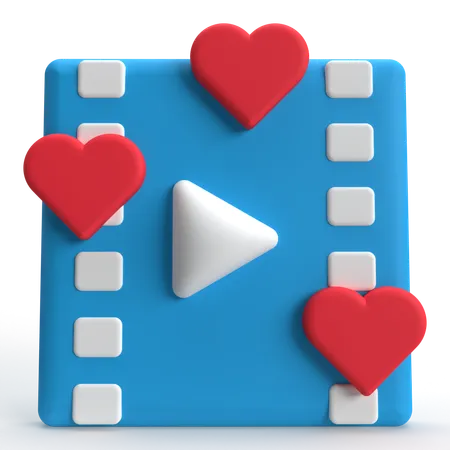 Video Like  3D Icon