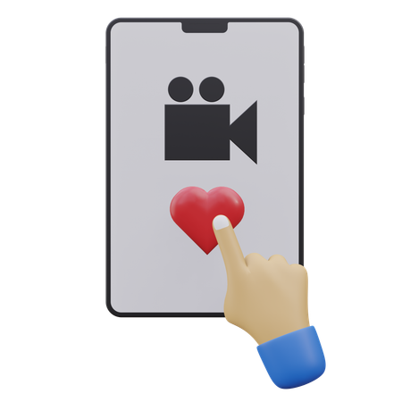 Video Likes  3D Icon