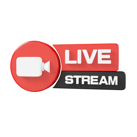 Video Live Stream  3D Icon