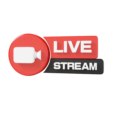 Video Live Stream 3D Icon