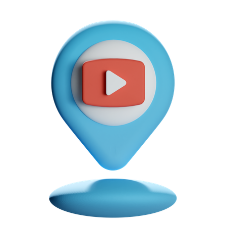 Video Location Pin  3D Icon