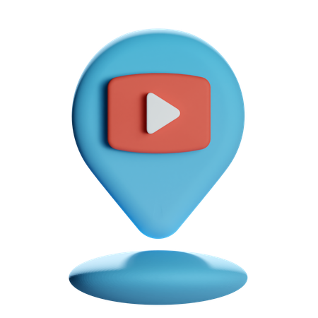 비디오 위치 핀  3D Icon