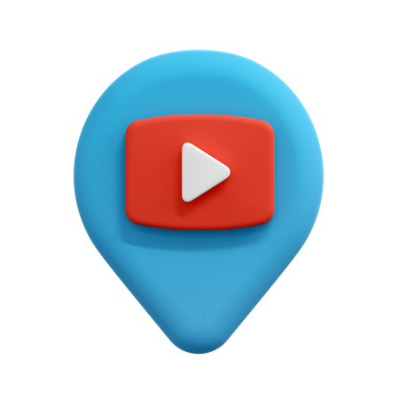 Video Location Pin  3D Icon