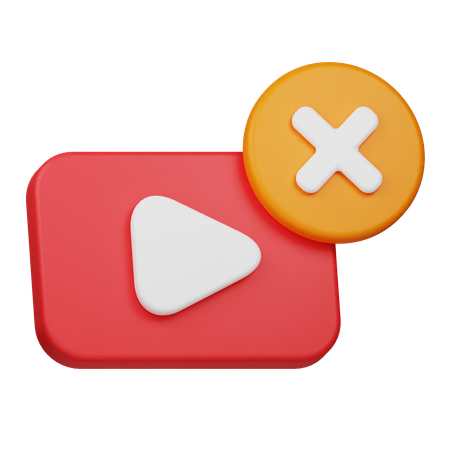 Video löschen  3D Icon