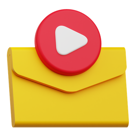 Correo de vídeo  3D Icon