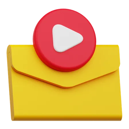 Correo de vídeo  3D Icon