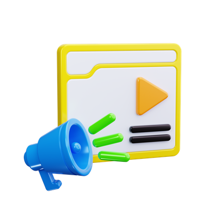 Video Marketing  3D Icon