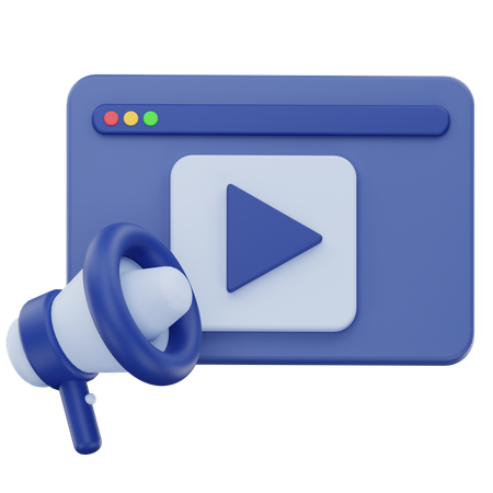 Video Marketing  3D Icon