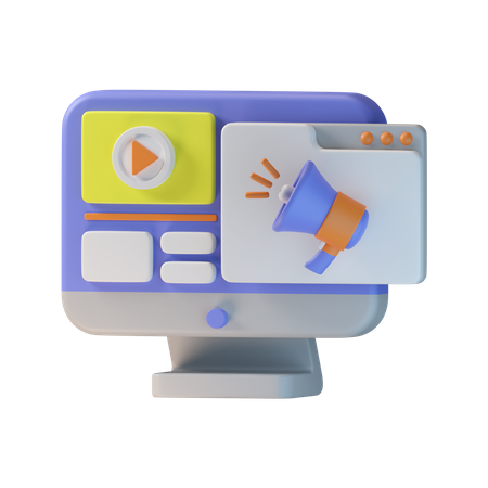 Video Marketing  3D Icon