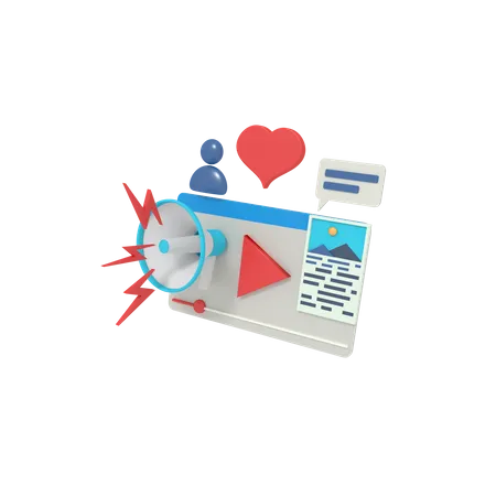 Video Marketing  3D Icon